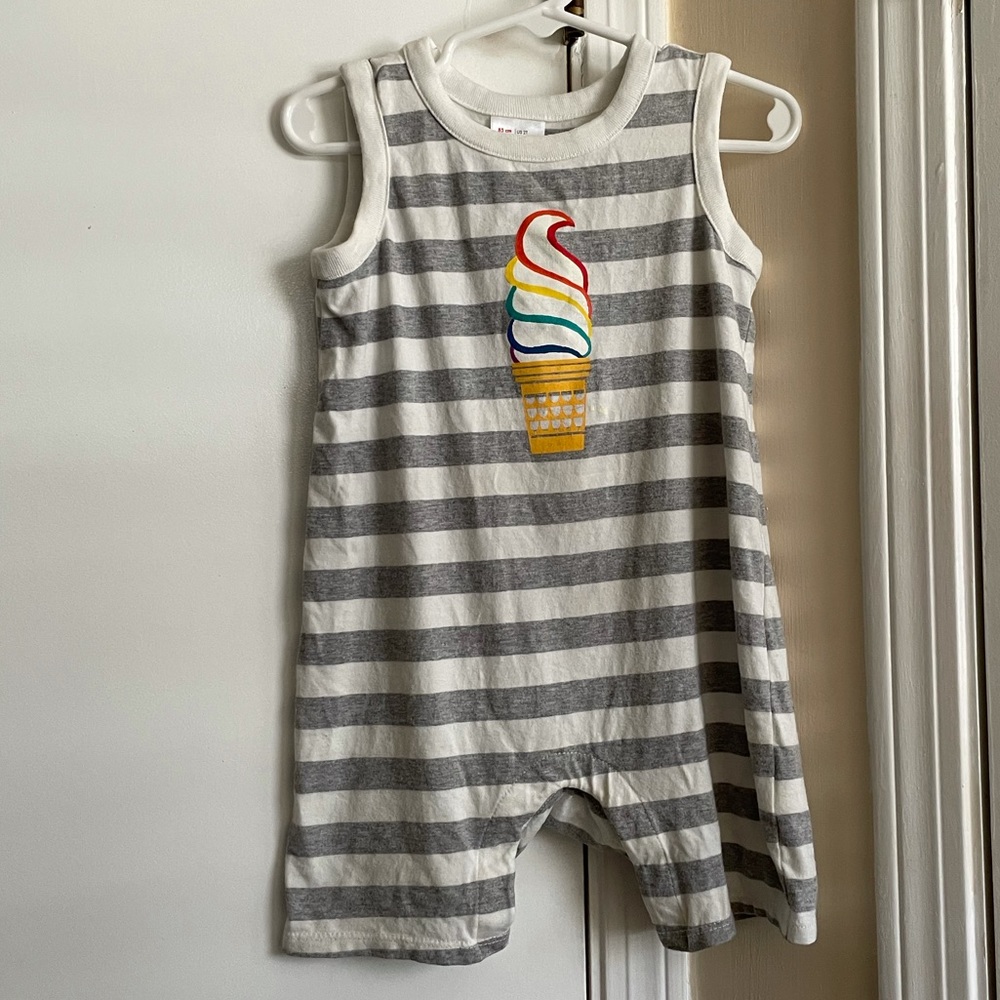 Hanna Andersson rainbow Ice cream romper